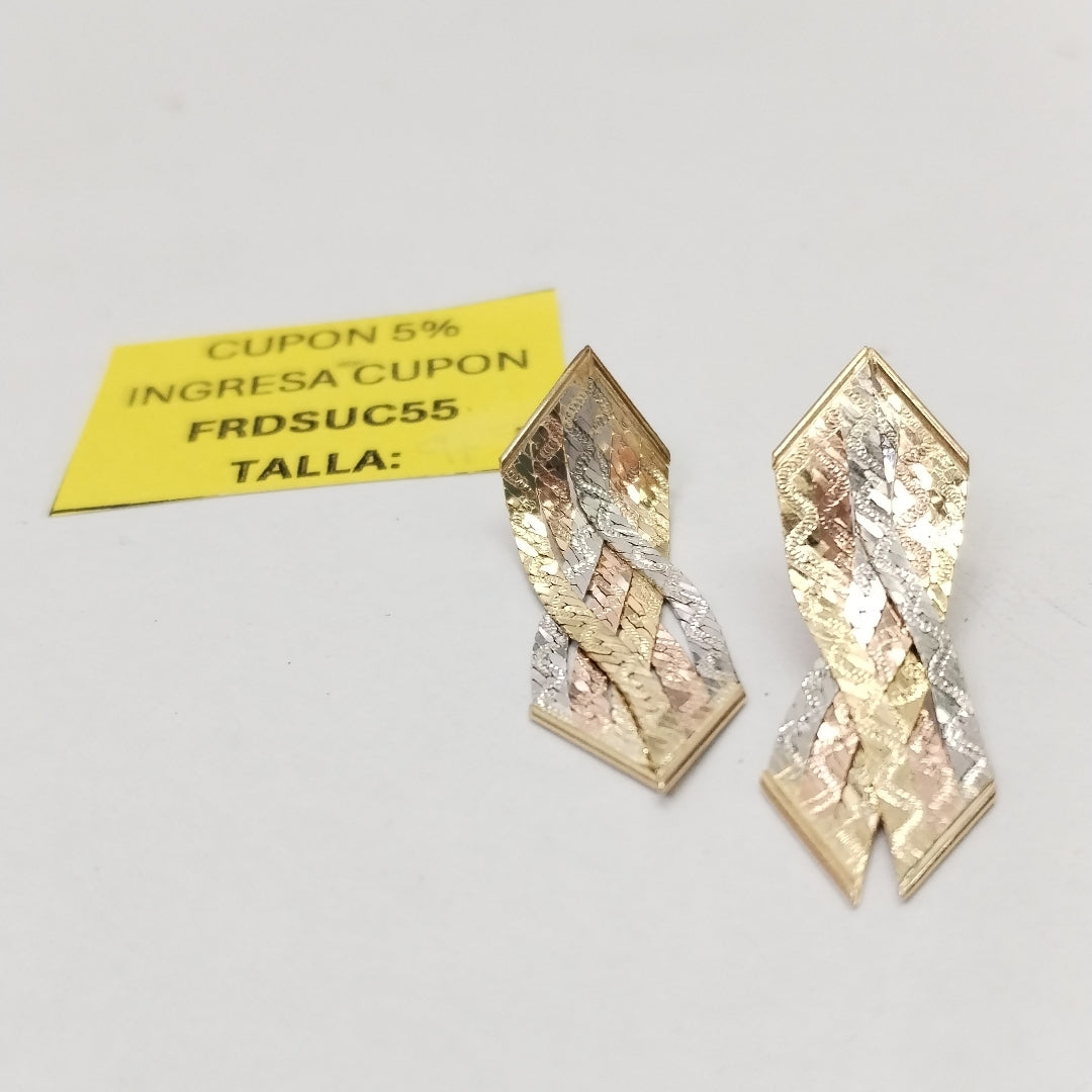 BROQUELES PAR ORO,ORO COMBINADO 14 K 2,20 GRMS (SEMINUEVO)