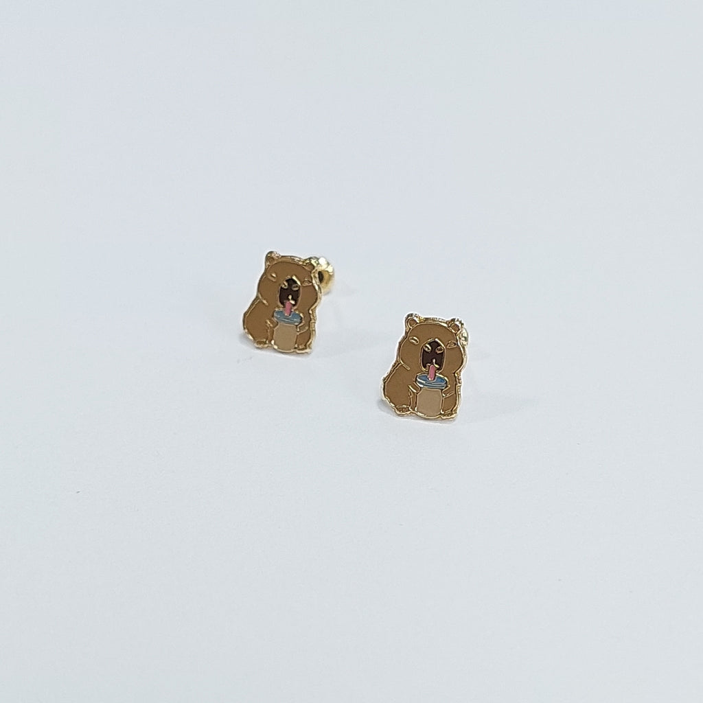 BROQUELES BROQUEL FIG CAPIBARA 14K 0.2657 GR (NUEVO)
