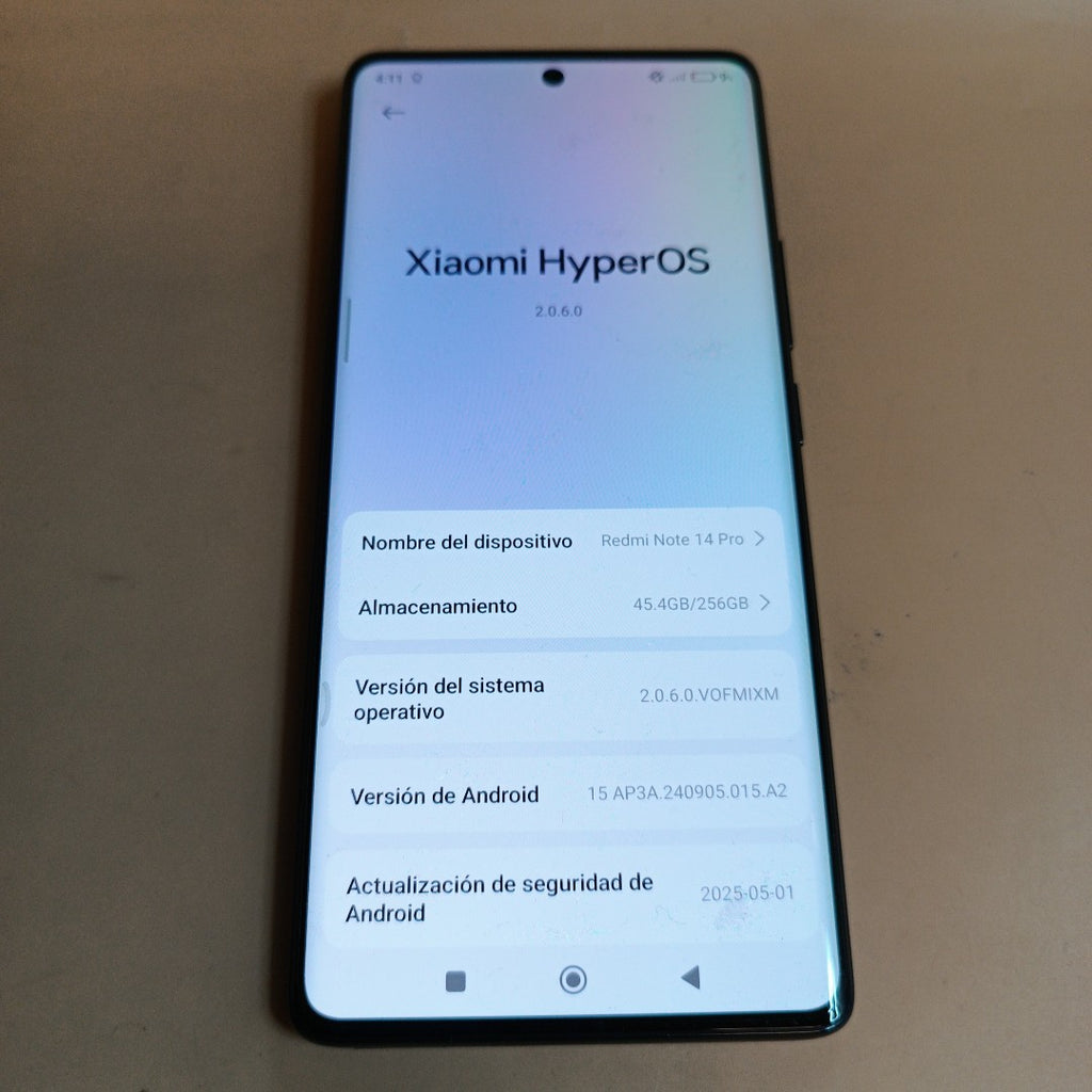 CELULAR XIAOMI REDMI NOTE 14 PRO 24116RACCG (2024) 256 GB 8 GB RAM (SEMINUEVO)