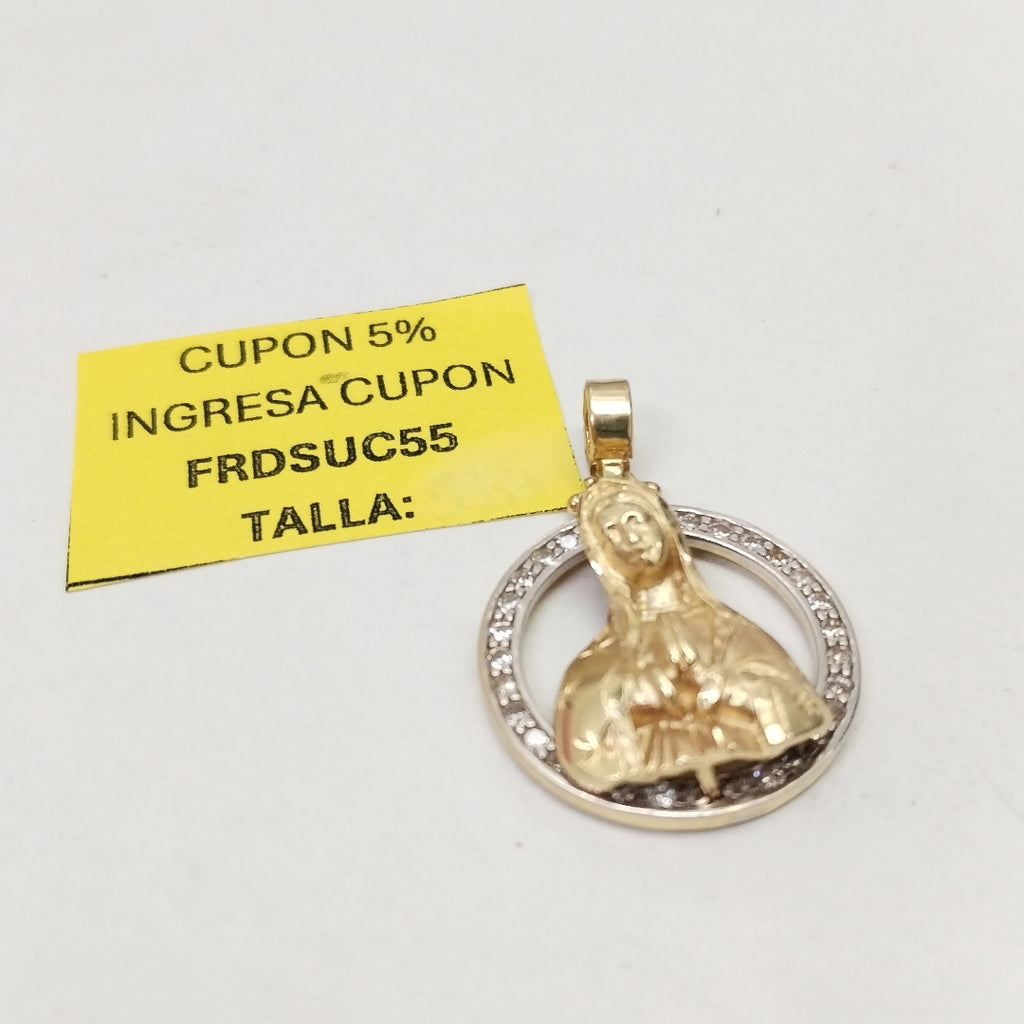 MEDALLA RELIGIOSA ORO, ORO BLANCO 14 K 4.7 GRMS (SEMINUEVO)