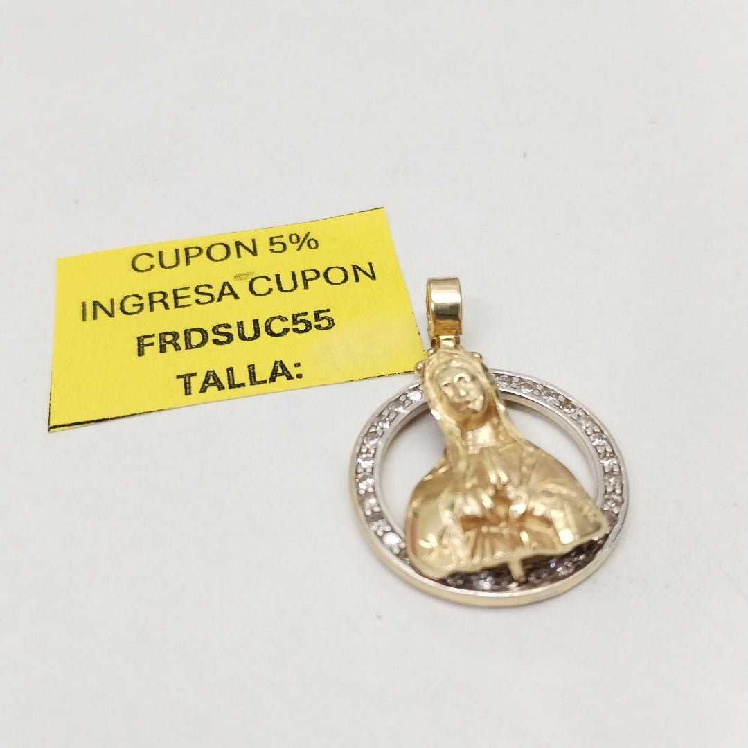 MEDALLA RELIGIOSA ORO, ORO BLANCO 14 K 4.7 GRMS (SEMINUEVO)