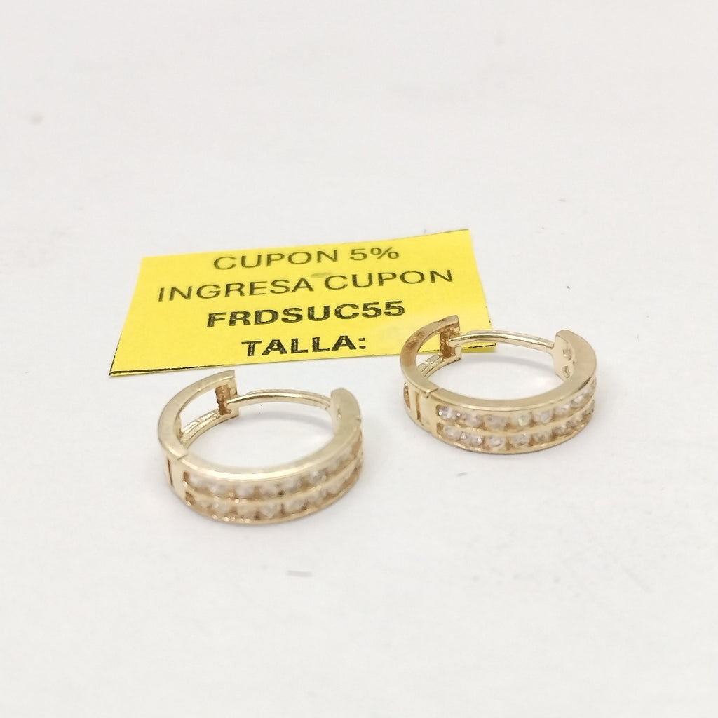 ARETES PAR, ARRACADAS PAR ORO 14 K 2.6 GRMS (SEMINUEVO)