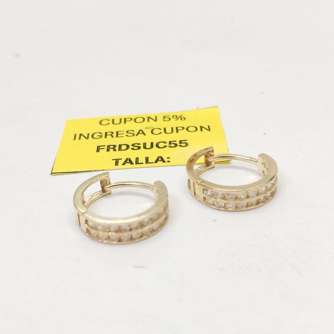 ARETES PAR, ARRACADAS PAR ORO 14 K 2.6 GRMS (SEMINUEVO)