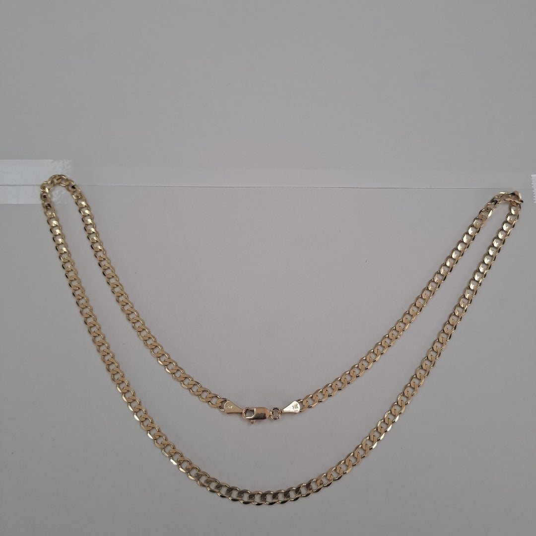 CADENA BARBADA 14K 55 CM 12.5 GR (NUEVO)