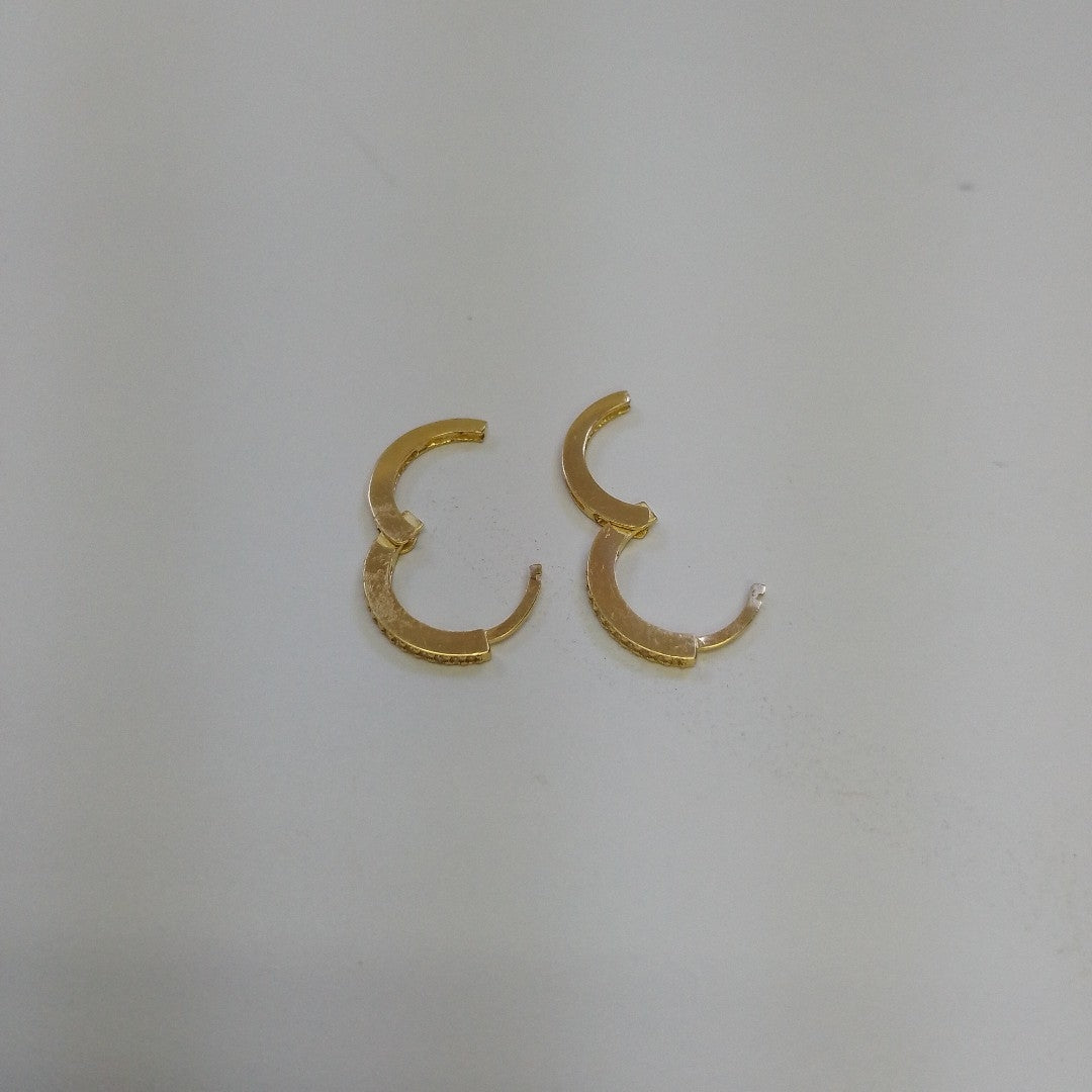 ARETES ARRACADAS CON CIRCONIAS 14K 1.2 GR (NUEVO)
