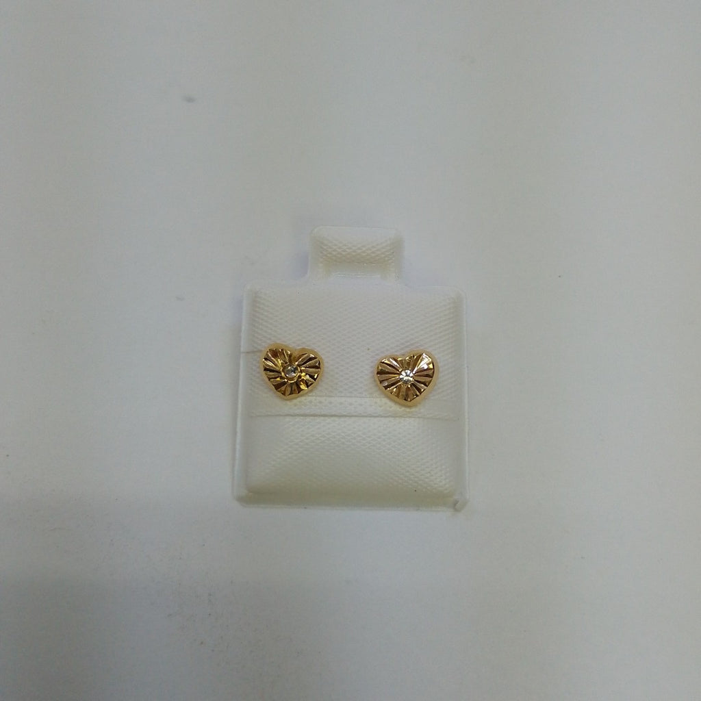 BROQUELES BROQUEL FIG CORAZON C CIRCONIA 14K 0.2603 GR (NUEVO)