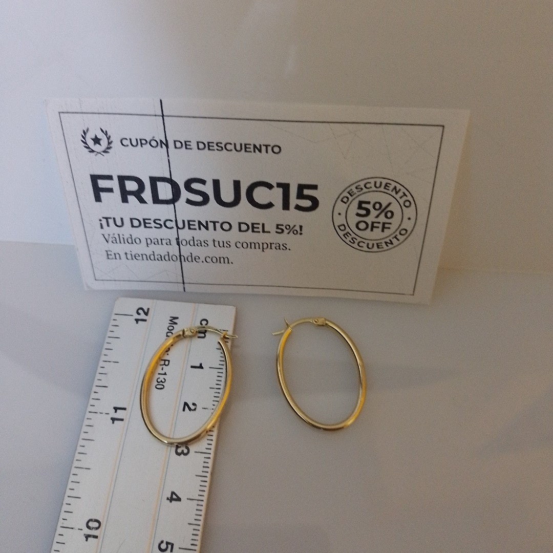 ARRACADAS PAR ORO 14 K 1.9 GRMS (SEMINUEVO)