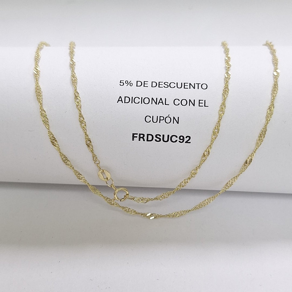 CADENA MEDIO TORZAL 10K 55 CM 2.4 GR (NUEVO)