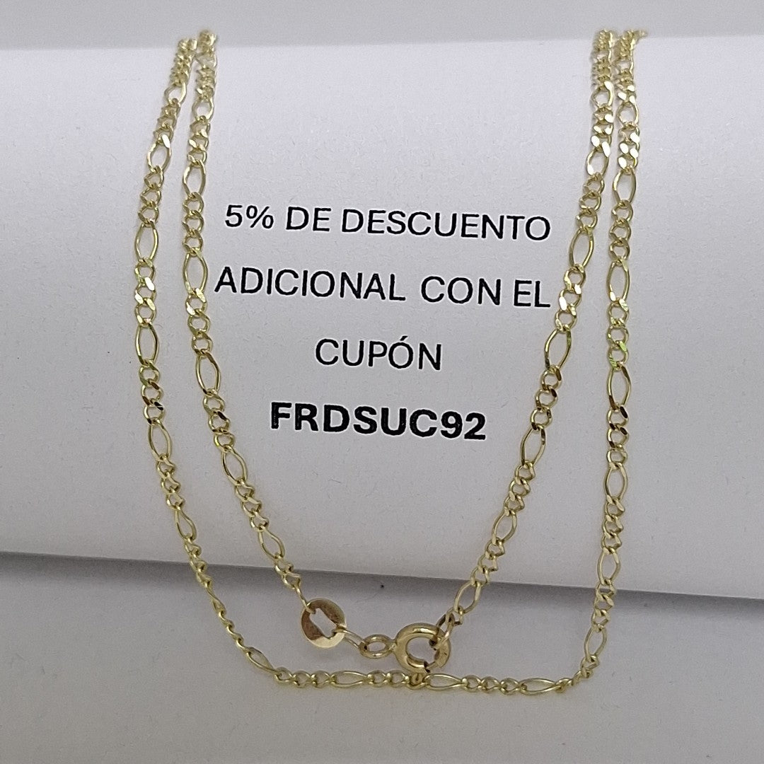 CADENA TEJIDO 3X1 14K 55 CM 2.3 GR (NUEVO)