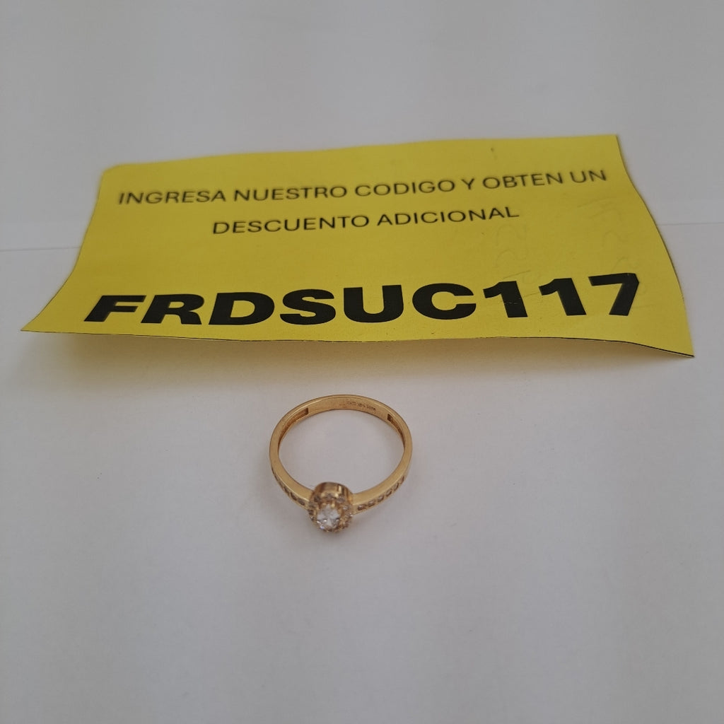 ANILLO ANILLITO C CIRCONIAS 14K 7 TALLA 2 GR (NUEVO)