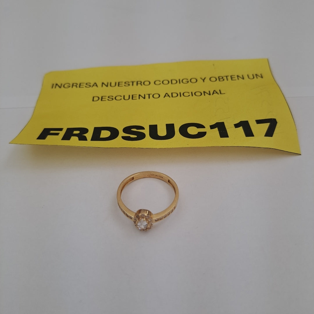 ANILLO ANILLITO C CIRCONIAS 14K 7 TALLA 2 GR (NUEVO)