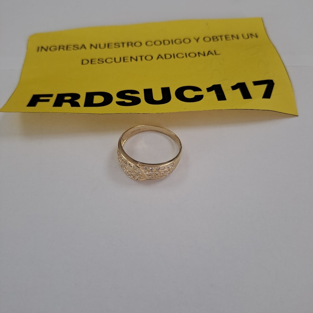 ANILLOS C CIRCONIAS 14K TALLA 9 3 GR (NUEVO)