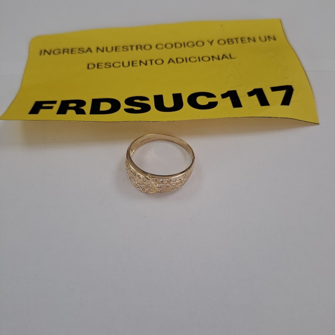 ANILLOS C CIRCONIAS 14K TALLA 9 3 GR (NUEVO)