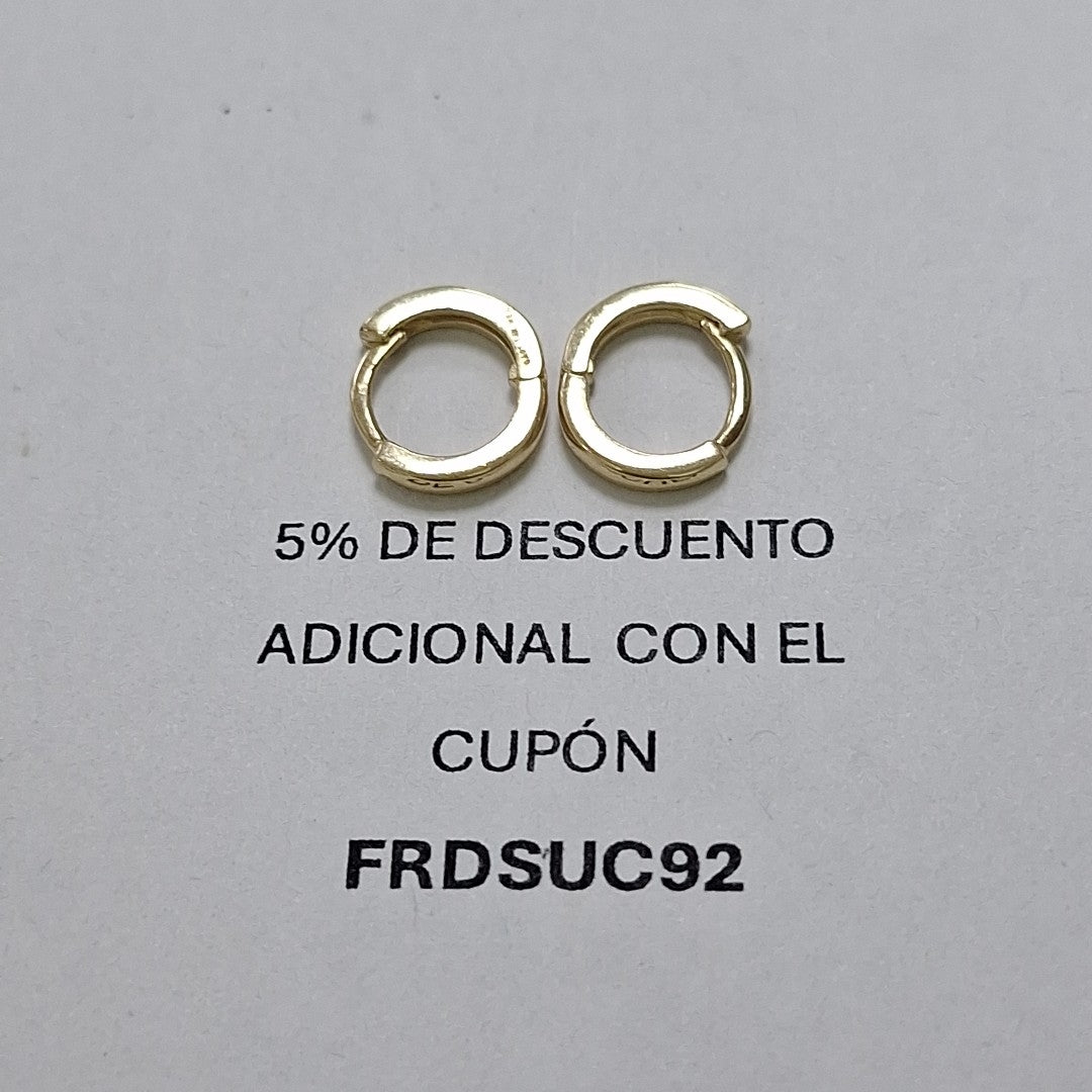 ARETES HUGGIE 14K 1.4 GR (NUEVO)