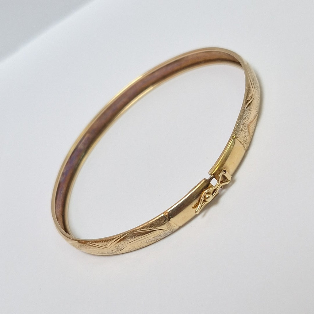 PULSERA RIGIDA ORO 14 K 4.9 GRMS (SEMINUEVO)