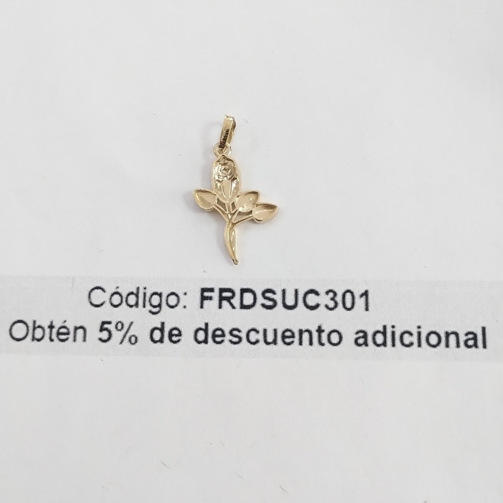 DIJE ROSA 10K 1.4 GR (NUEVO)
