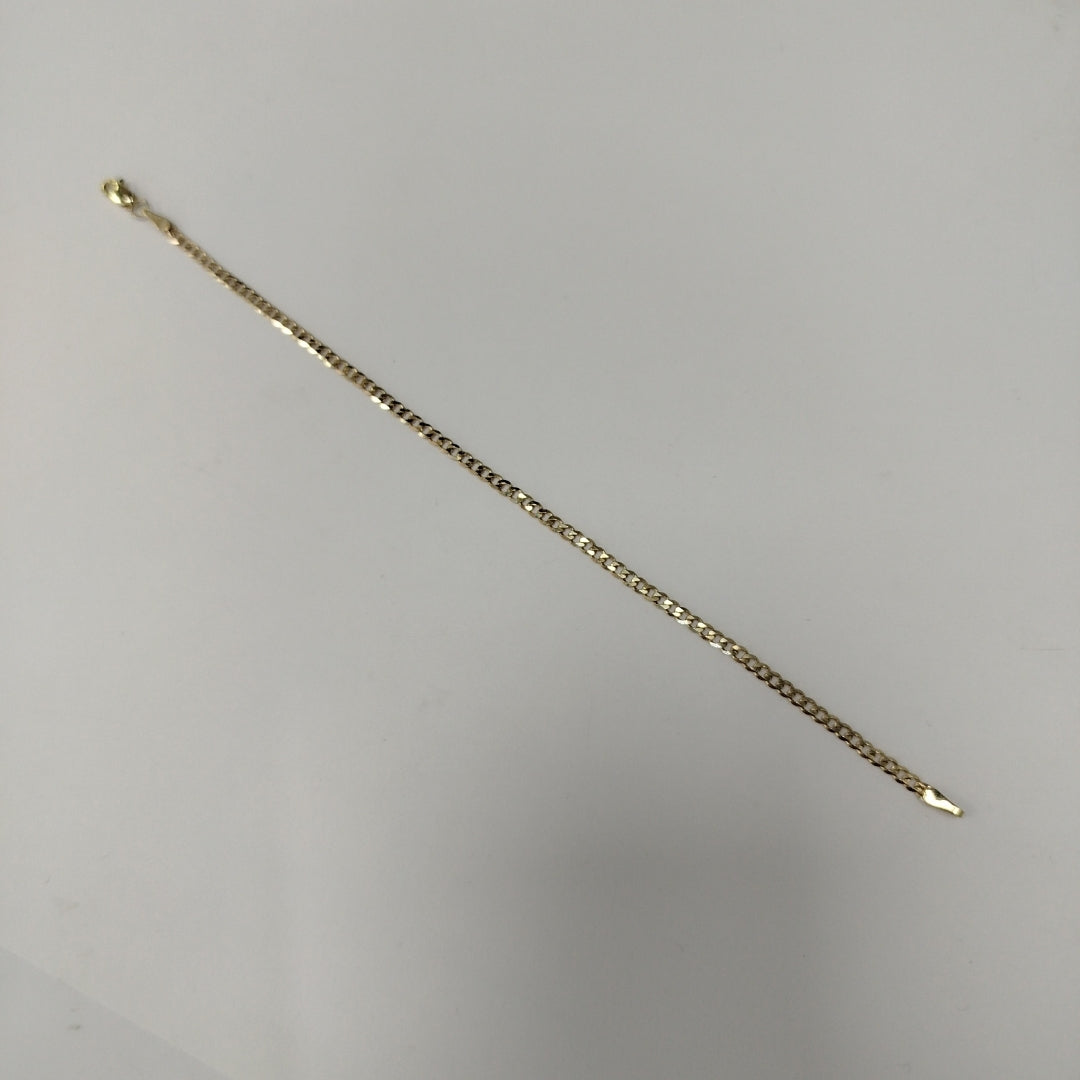 PULSERA TEJIDO BARBADA 14K 18 CM 2.1 GR (NUEVO)