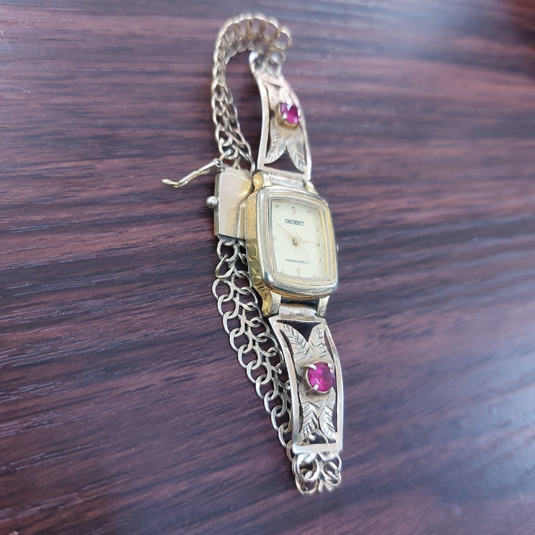 RELOJ CAJA ACERO PULSO ORO ORO 8 K 14,50 GRMS (SEMINUEVO)