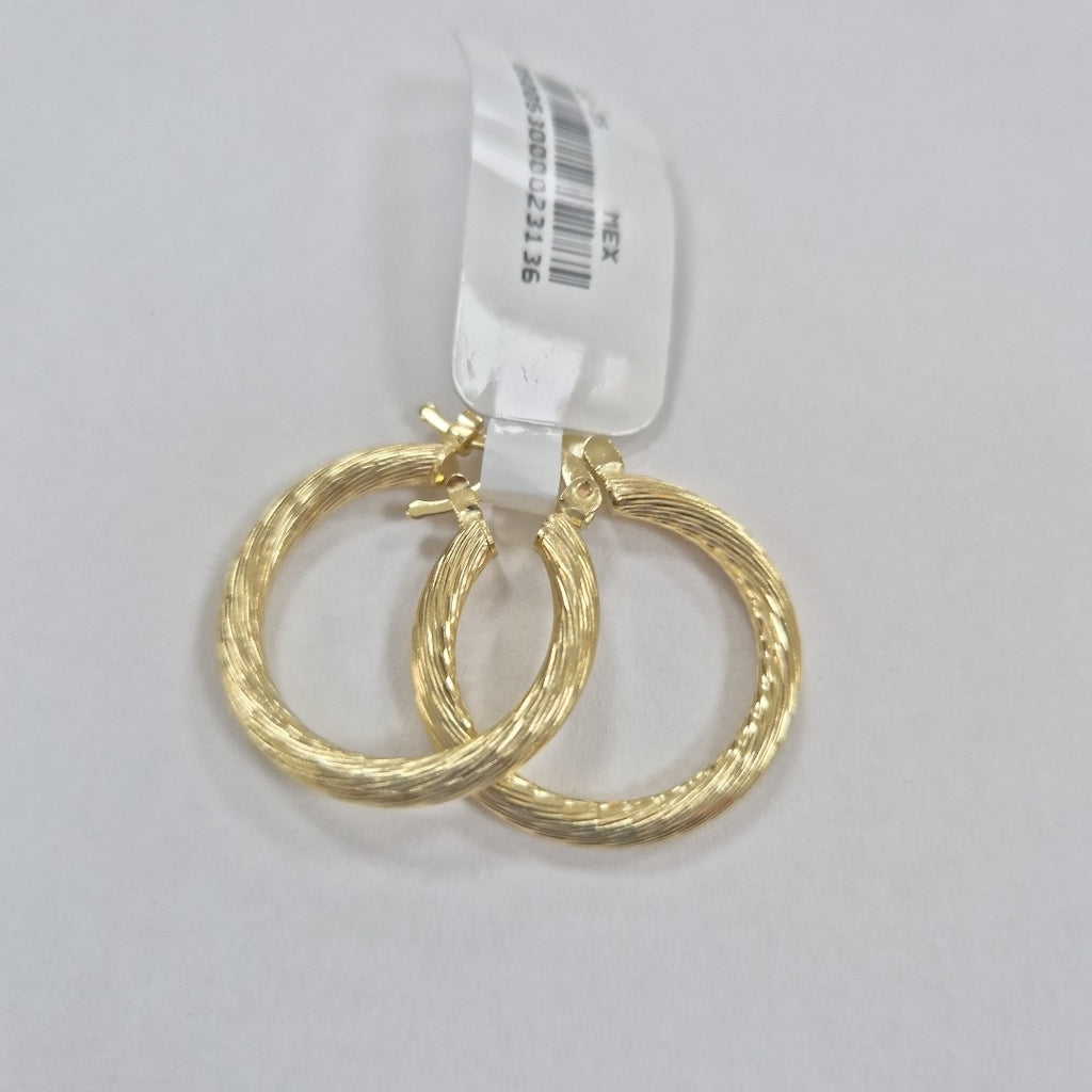 ARETES TEJIDO ARRACADAS ASTRIADAS 14K 2.8 GR (NUEVO)