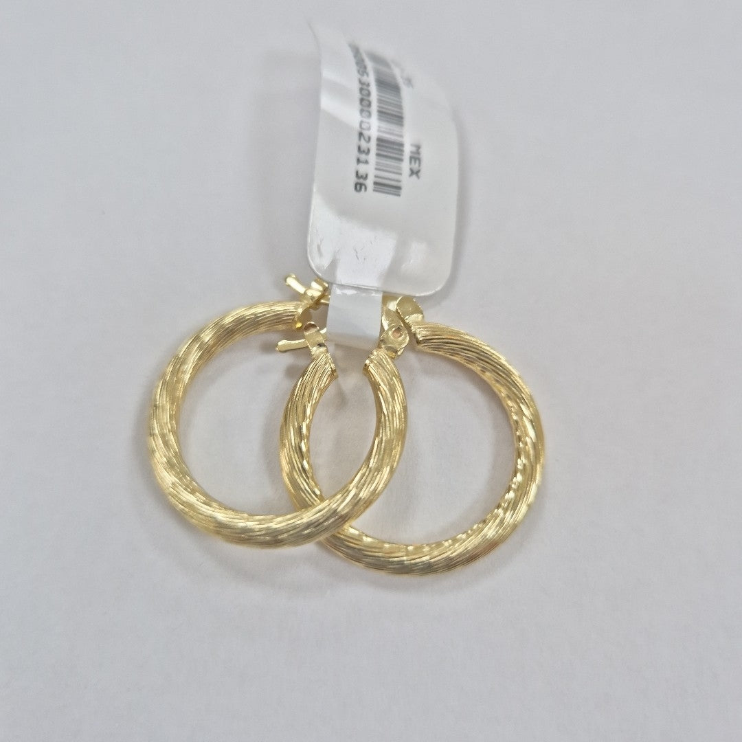 ARETES TEJIDO ARRACADAS ASTRIADAS 14K 2.8 GR (NUEVO)
