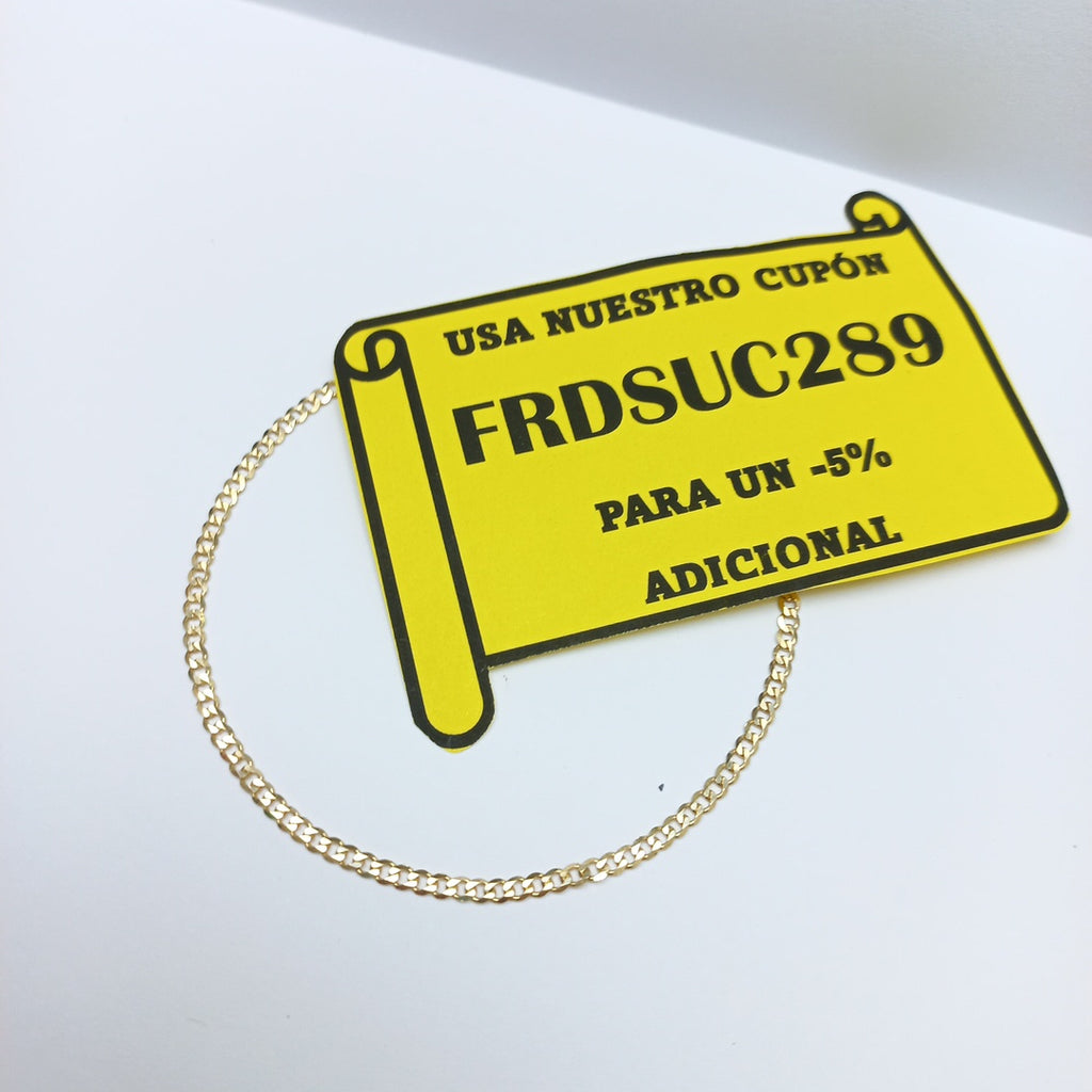 PULSERA TEJIDO BARBADA 14K 18 CM 2.1 GR (NUEVO)
