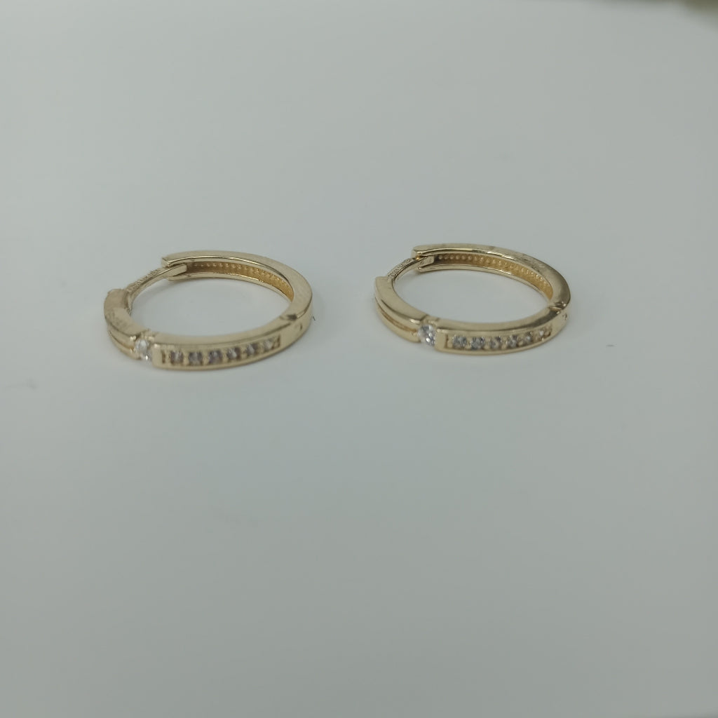 ARETES ARRACADAS LISAS 14K 2.3 GR (NUEVO)