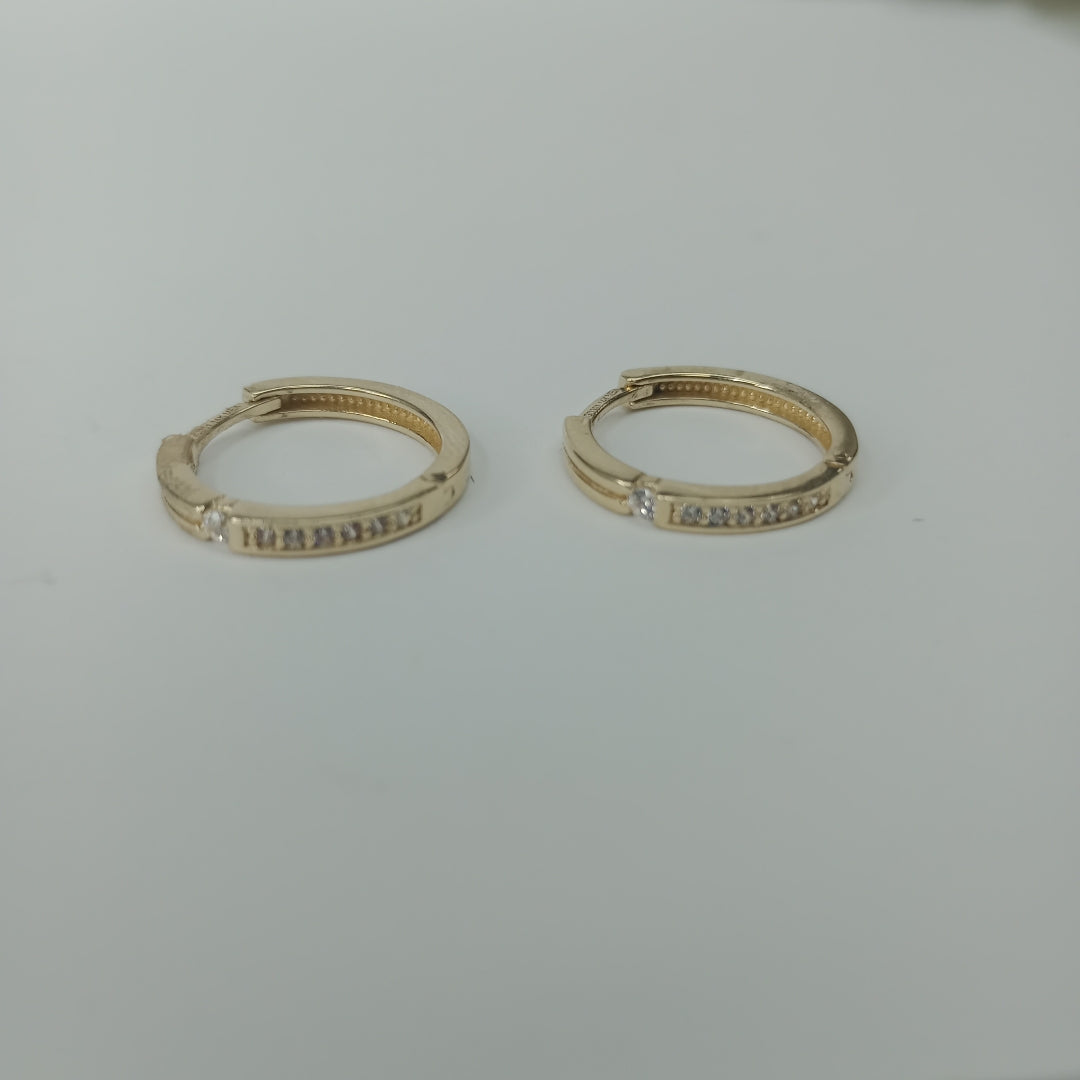 ARETES ARRACADAS LISAS 14K 2.3 GR (NUEVO)