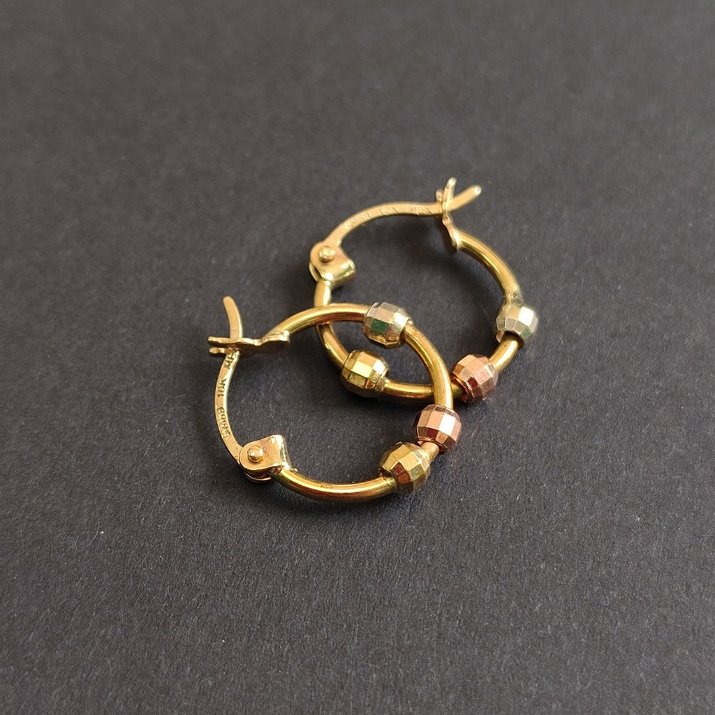 ARRACADAS PAR ORO COMBINADO 10 K 1,10 GRMS (SEMINUEVO)