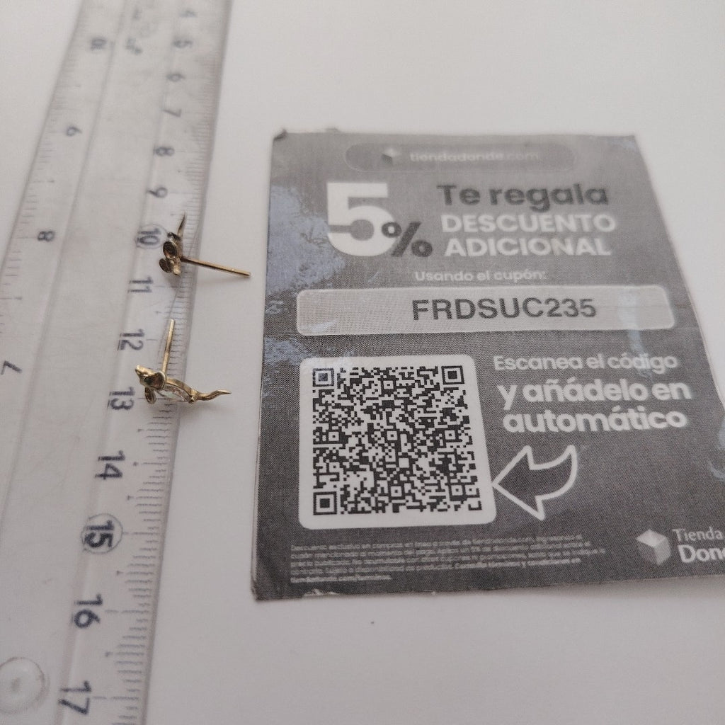 ARETES PAR ORO 10 K 1,00 GRMS (SEMINUEVO)