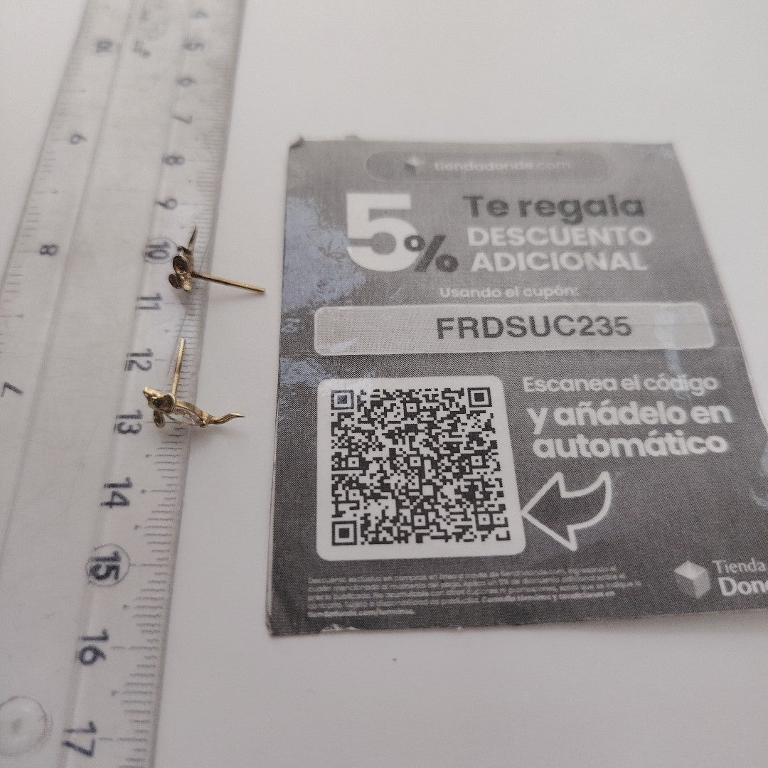ARETES PAR ORO 10 K 1,00 GRMS (SEMINUEVO)