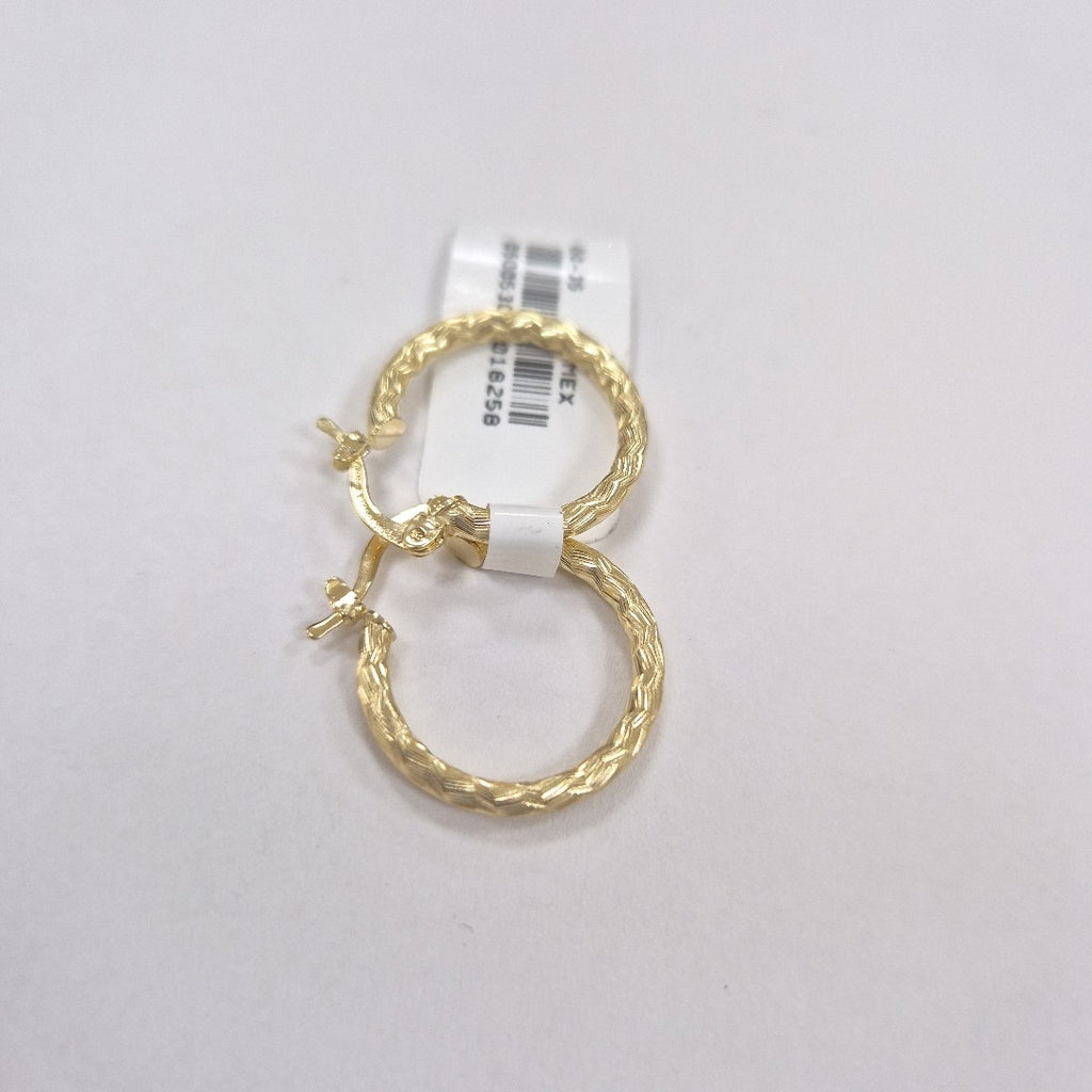 ARETES ARRACADAS LABRADAS 14K 2.1 GR (NUEVO)