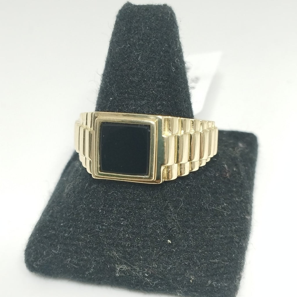 ANILLO C ONIX 14K 11.5 TALLA 9.2 GR (NUEVO)