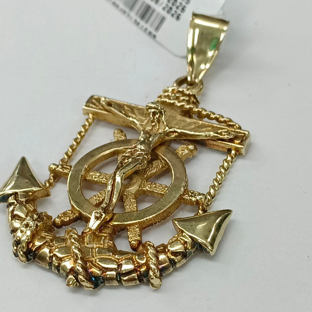 CRISTO OLIMPICO ORO 14 K 12.4 GRMS (SEMINUEVO)
