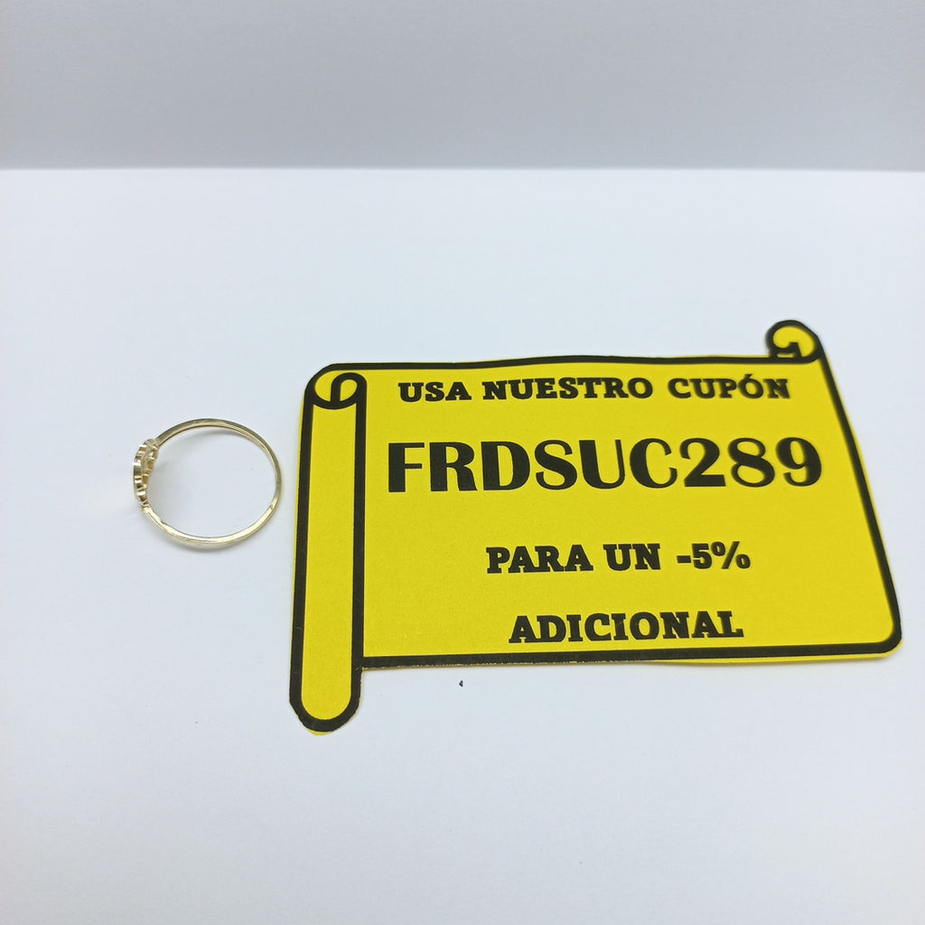 ANILLOS ANILLITO 10K TALLA 8 1 GR (NUEVO)