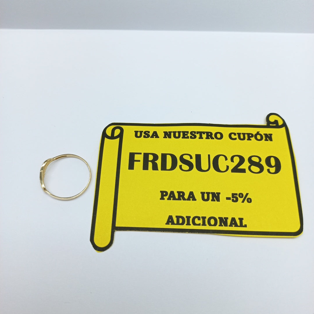 ANILLOS C CIRCONIAS 14K TALLA 9 0.9 GR (NUEVO)