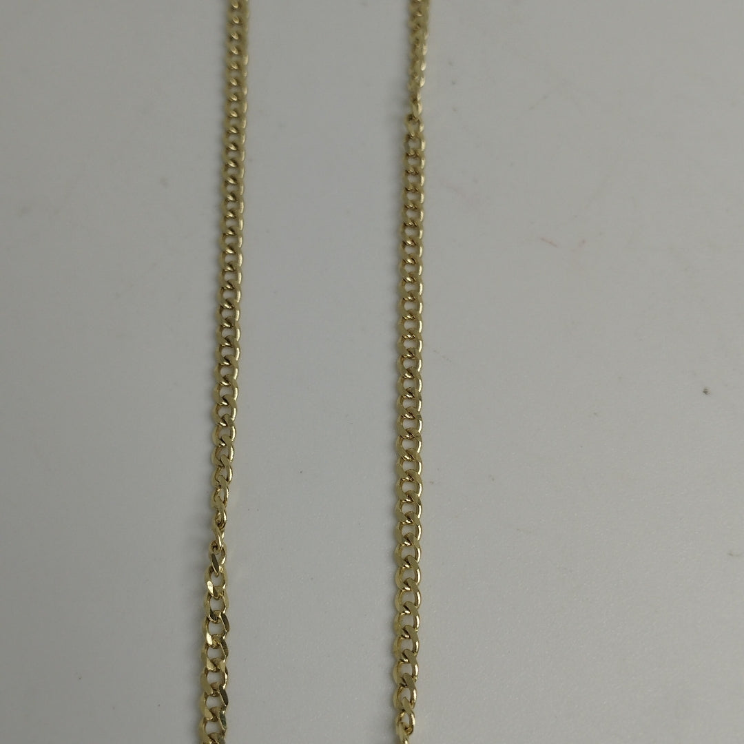 CADENAS TEJIDO BARBADA ORO 10K 55 CM 3.8 GR (NUEVO)