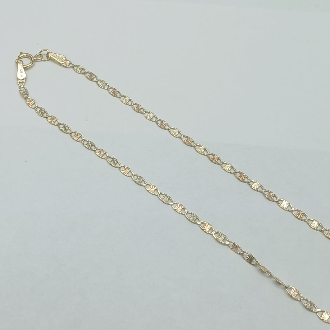 CADENAS TEJIDO GUCHI ORO 10K 55 CM 2.9 GR (NUEVO)