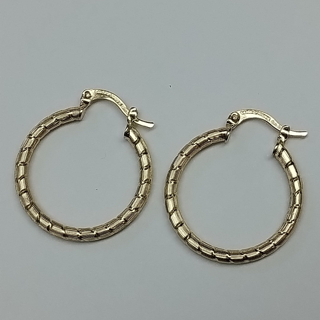 ARETES ARRACADAS LABRADAS 14K 3.3 GR (NUEVO)