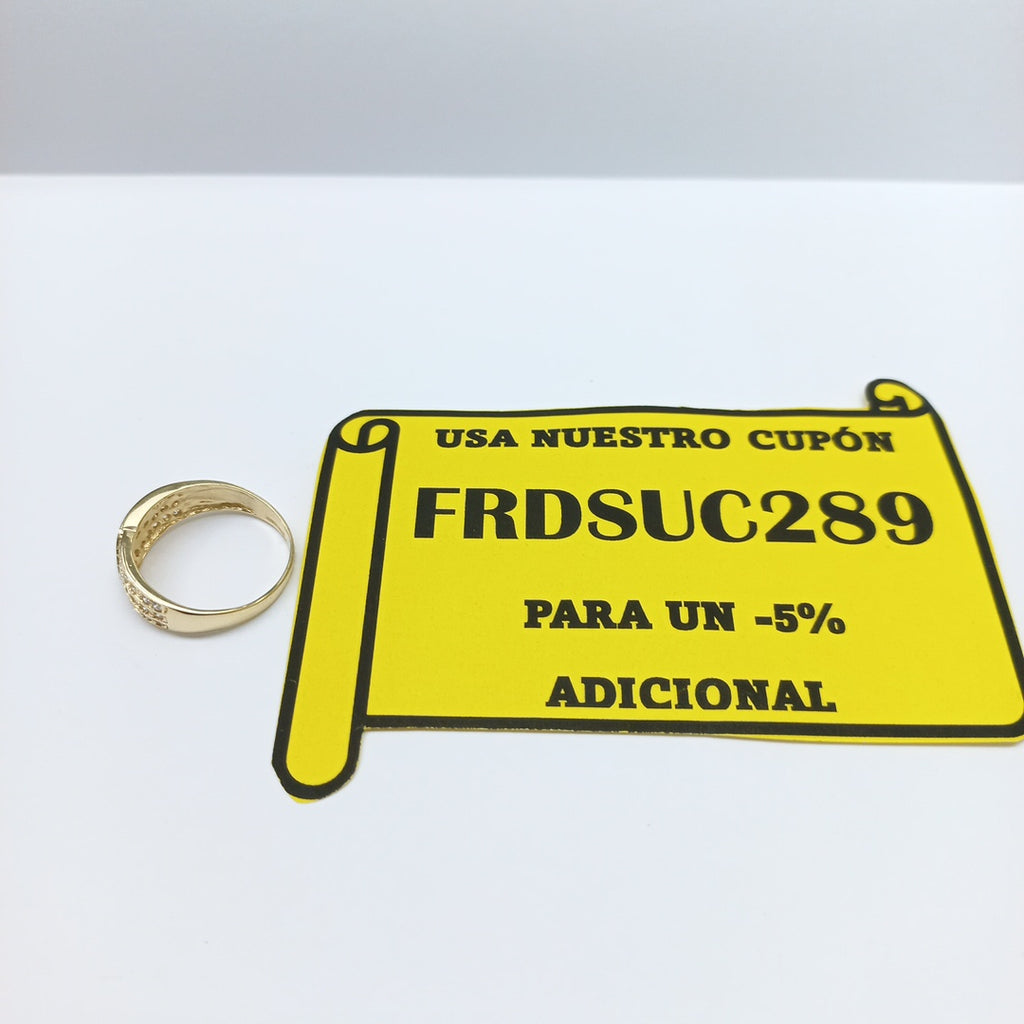 ANILLOS C CIRCONIAS 14K TALLA 7 2.8 GR (NUEVO)