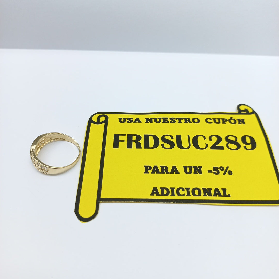 ANILLOS C CIRCONIAS 14K TALLA 7 2.8 GR (NUEVO)