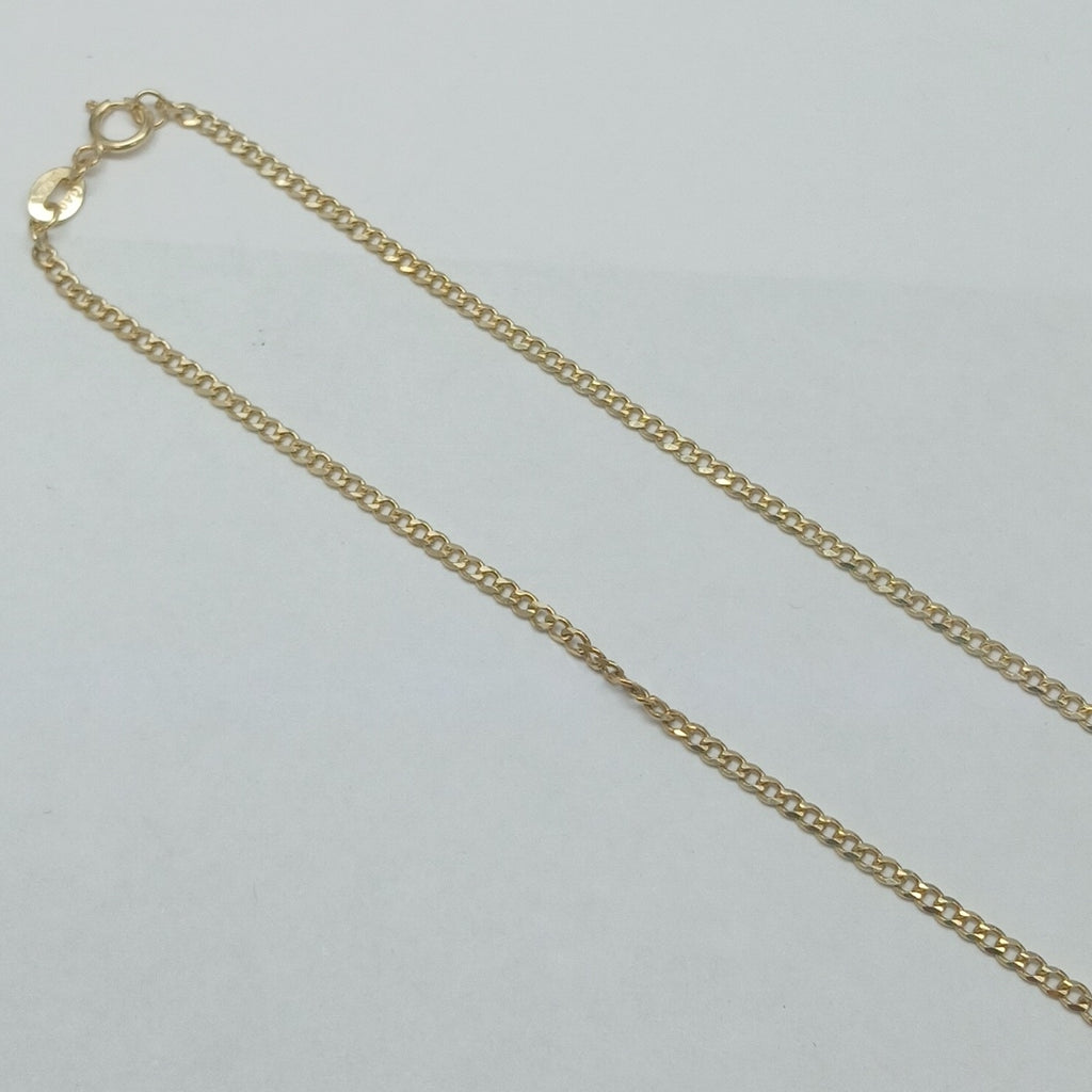 CADENAS TEJIDO BARBADA ORO 10K 55 CM 3.8 GR (NUEVO)