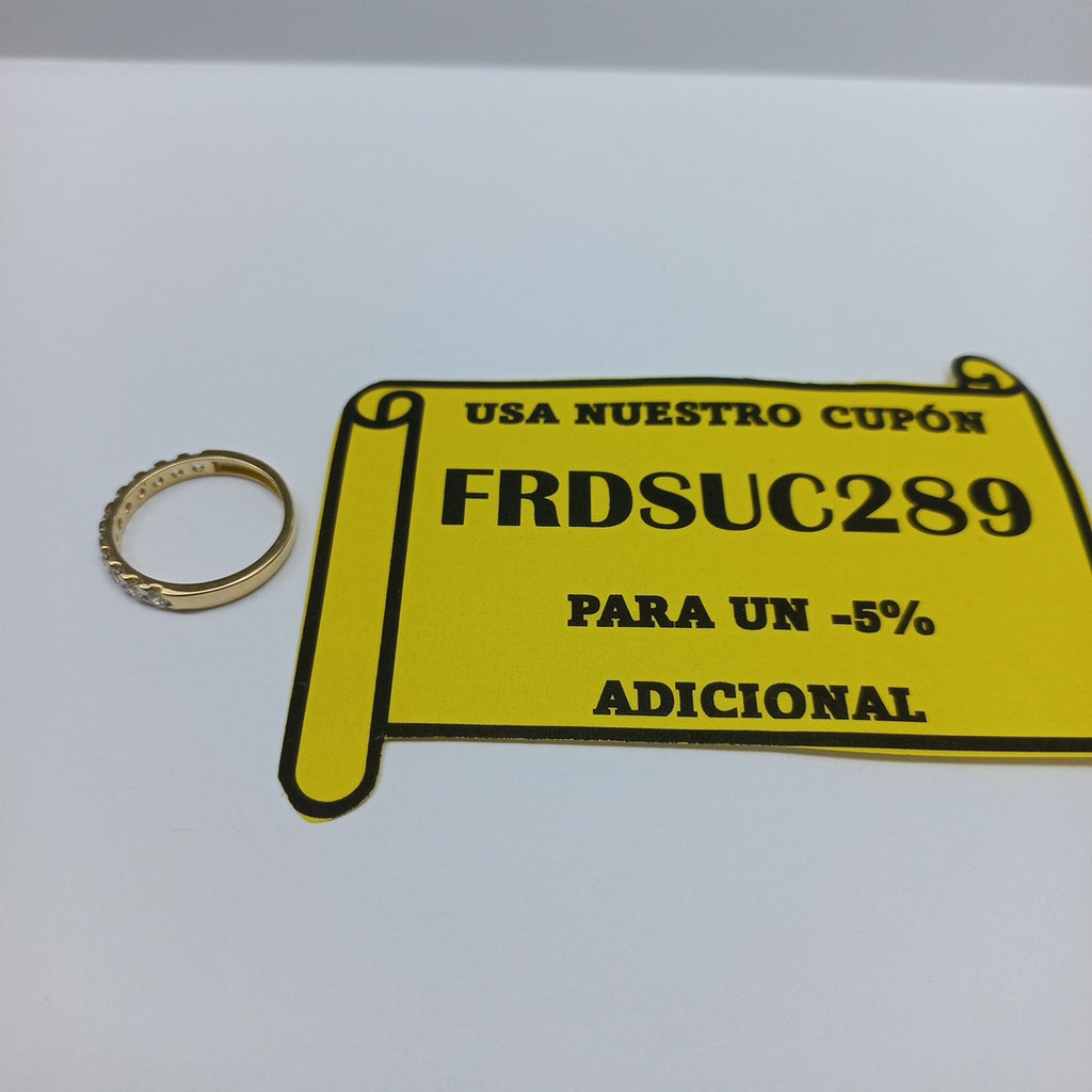ANILLO ANILLITO MEDIA CHURUMBELA 14K 7 TALLA 2.2 GR (NUEVO)
