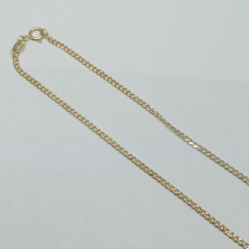 CADENAS TEJIDO BARBADA ORO 10K 55 CM 3.8 GR (NUEVO)