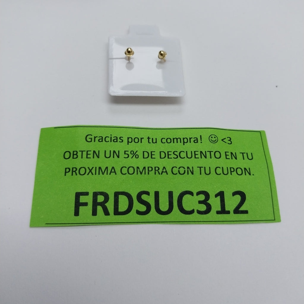 BROQUELES BROQUEL FIG SONRISA ESMALTE ROSA 14K 0.1696 GR (NUEVO)