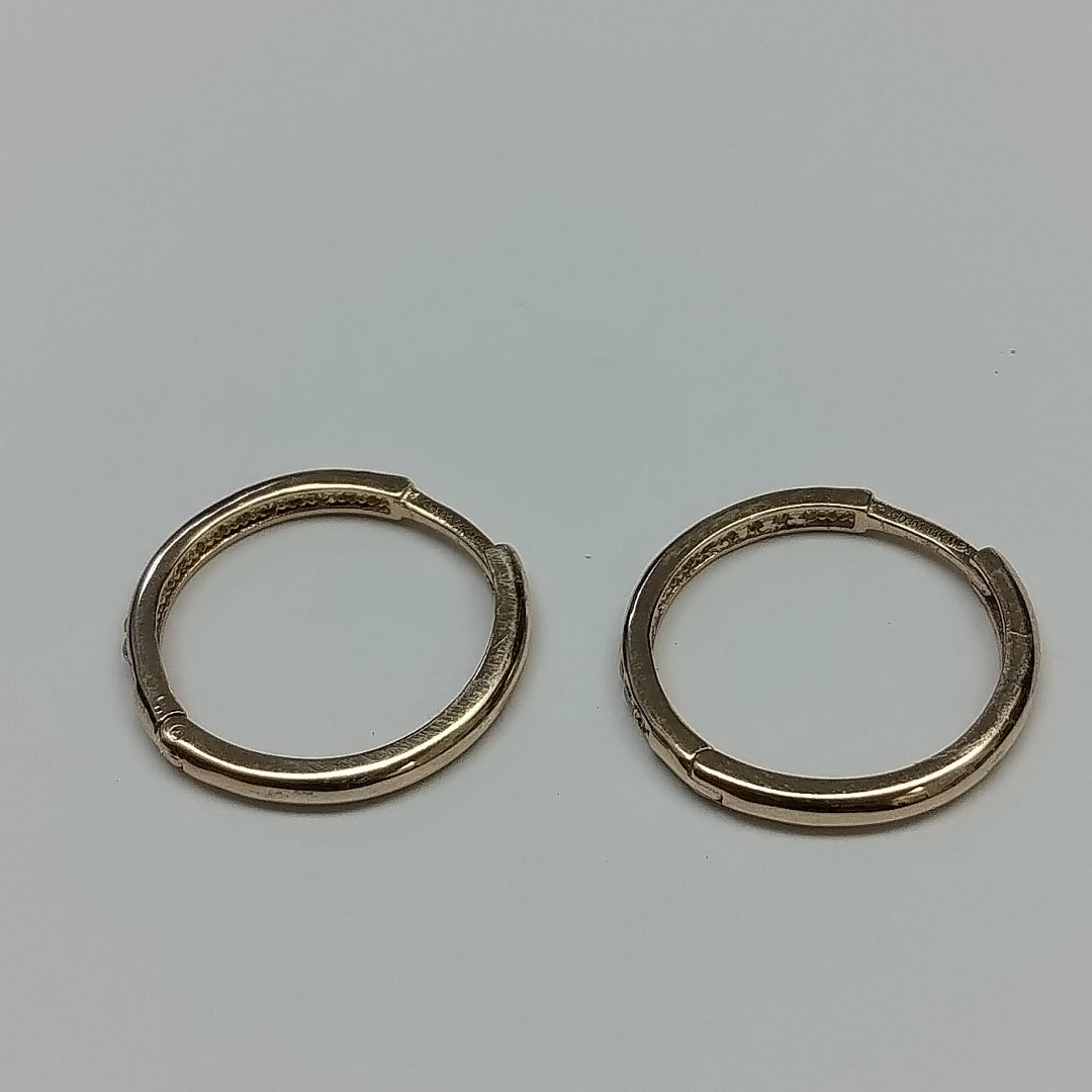 ARETES ARRACADAS C CIRCONIAS 14K 2 GR (NUEVO)