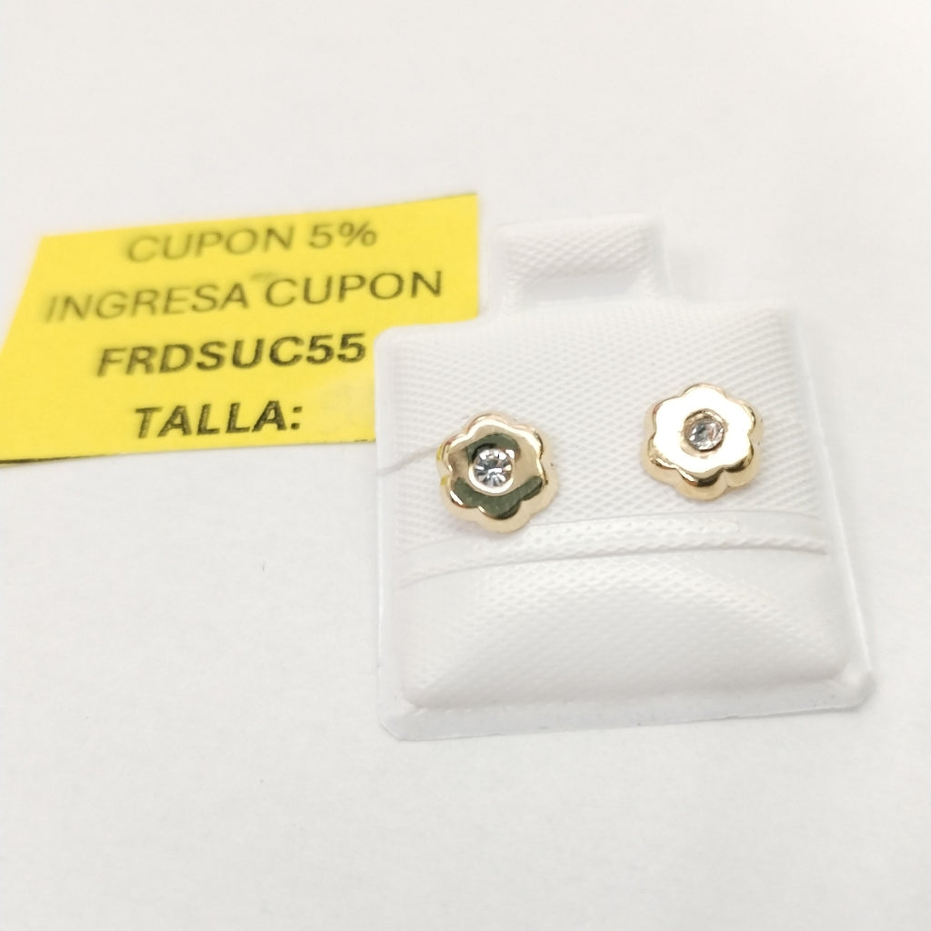 BROQUELES BROQUEL FIG FLOR C CIRCONIA 14K 0.2581 GR (NUEVO)