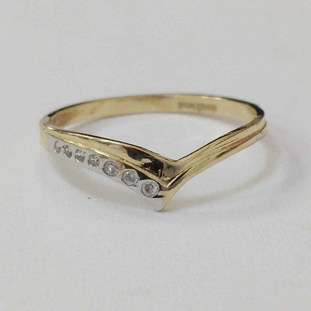 ANILLOS C CIRCONIAS 14K TALLA 8 1 GR (NUEVO)