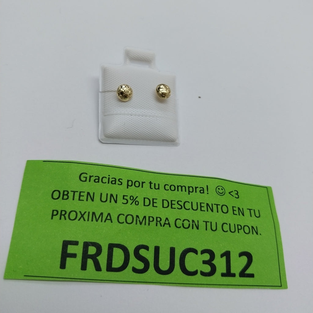 BROQUELES BROQUEL FIG BALON DE FUTBOL 14K 0.2387 GR (NUEVO)