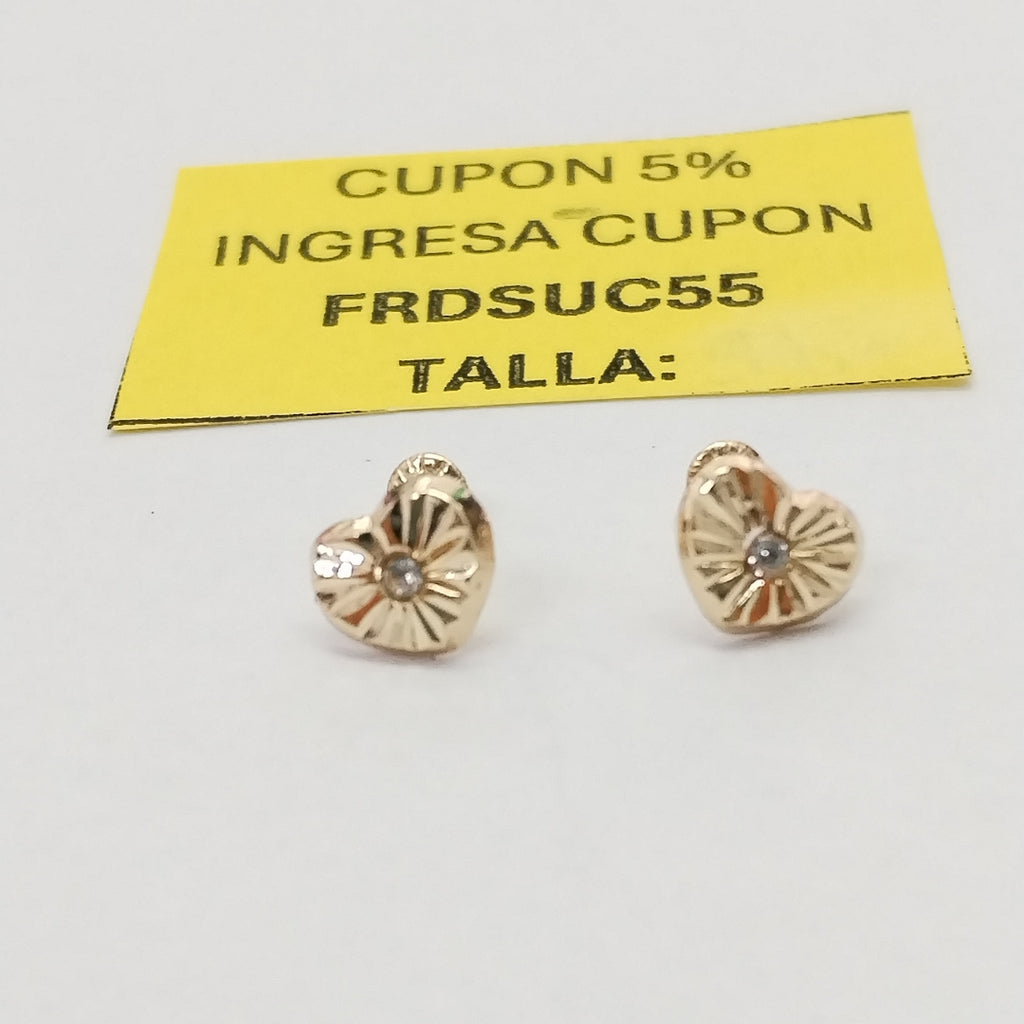 BROQUELES BROQUEL FIG CORAZON C CIRCONIA 14K 0.2603 GR (NUEVO)
