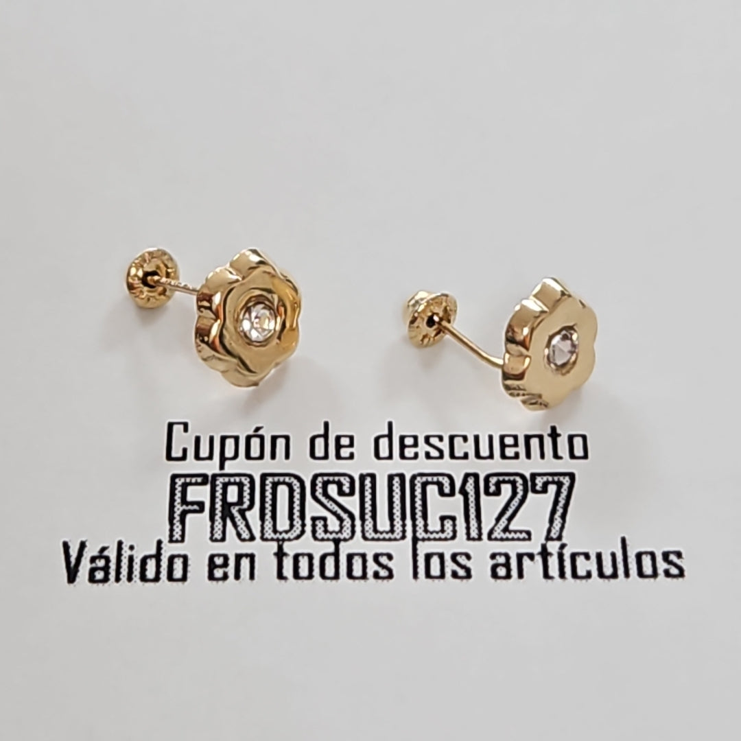 BROQUELES BROQUEL FIG FLOR C CIRCONIA 14K 0.2581 GR (NUEVO)